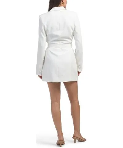 Tj Maxx Mackenzie Asymmetrical Mini Blazer Dress With Belt For Women