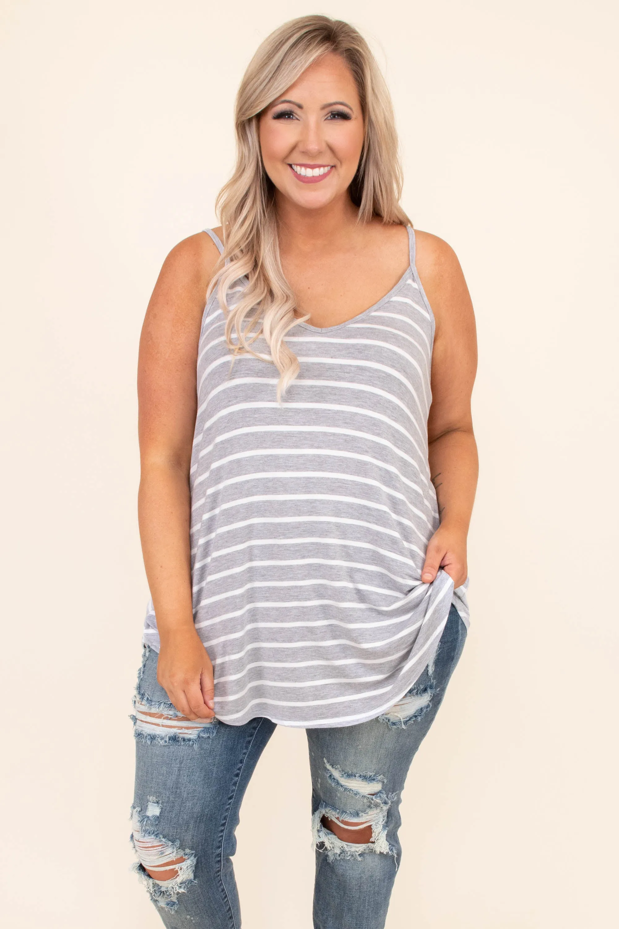 Toes In The Sand Tank, Heather Grey