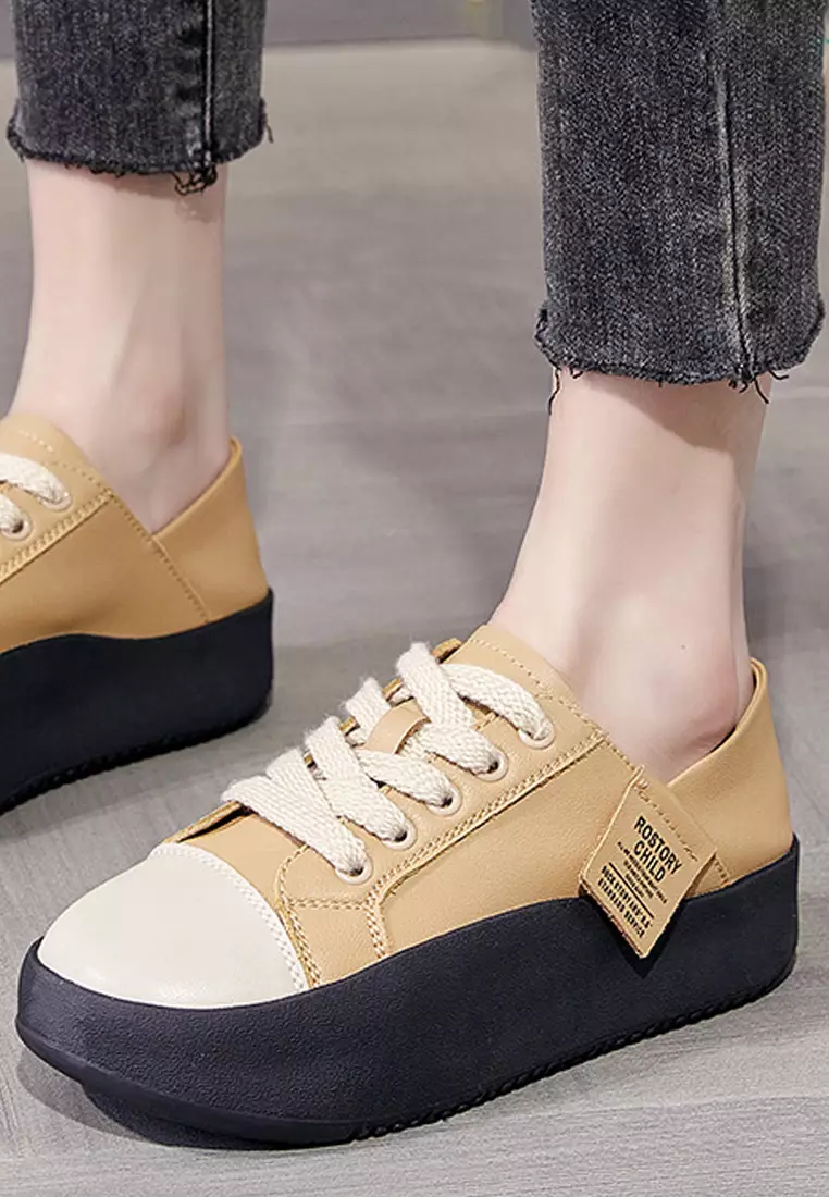 Twenty Eight Shoes Platform Leather Sneaker RX2251