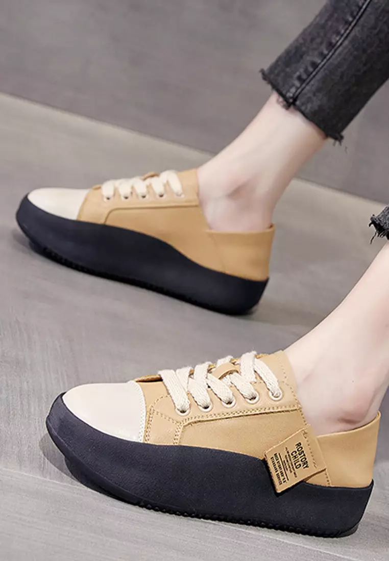 Twenty Eight Shoes Platform Leather Sneaker RX2251