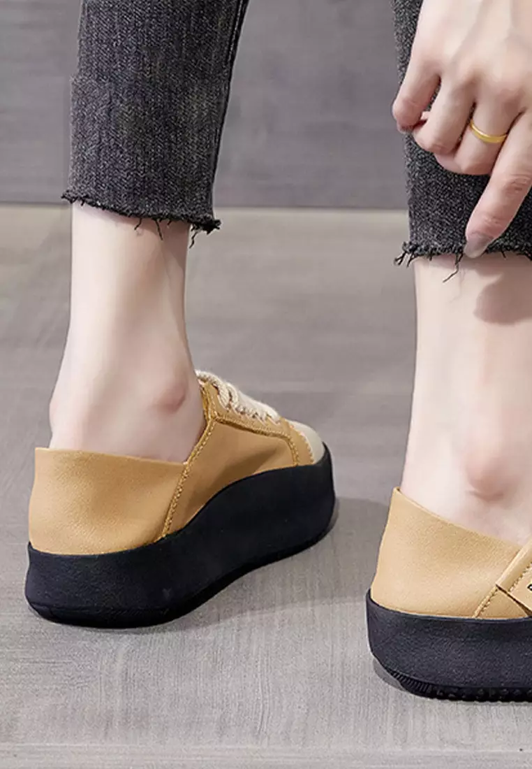 Twenty Eight Shoes Platform Leather Sneaker RX2251