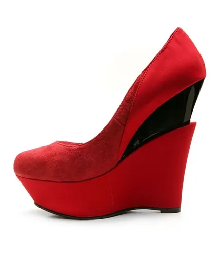 Two Lips Womens  Suede Wedge Heels