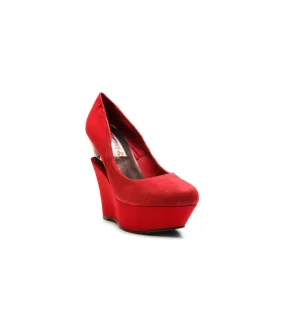 Two Lips Womens  Suede Wedge Heels