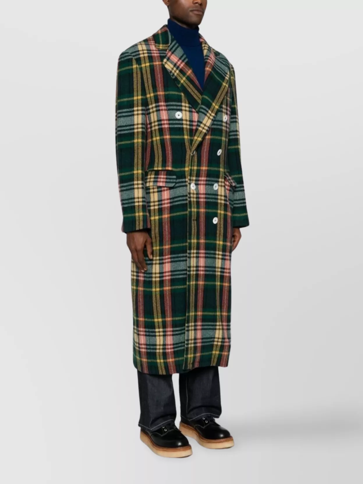 Vivienne Westwood   Check pattern wool blend coat