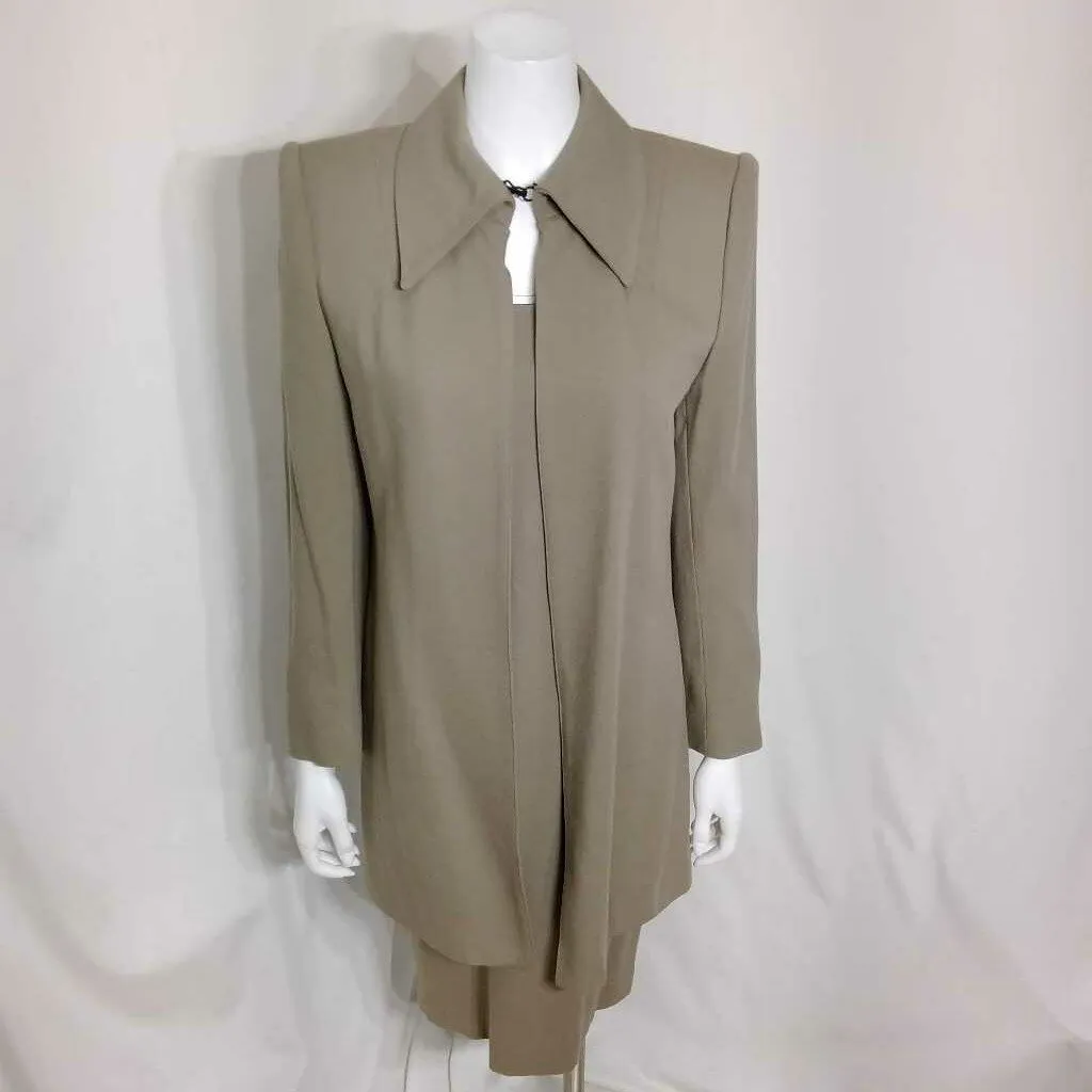 VNTG CRISCIONE NEW YORK TAUPE 2 PC DRESS JACKET SIZE X SMALL TCC