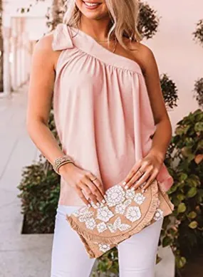 Women's Blouse Tank Tops Fashion Solid Color