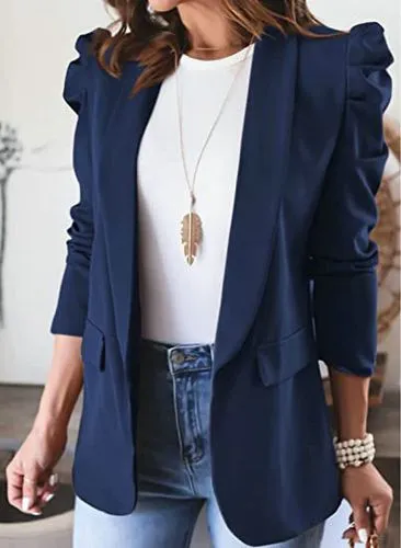 Women's Fashion Solid Color Blazer Blazer