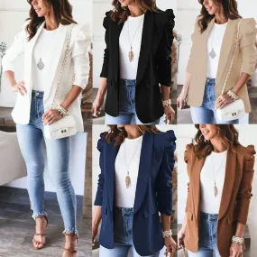 Women's Fashion Solid Color Blazer Blazer