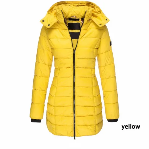 Women's Fashion Solid Color Zipper Coat Cotton Clothes