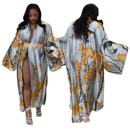 Women's Streetwear Printing Printing Coat Trench Coat