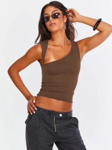 Women's Vest Tank Tops Backless Streetwear Solid Color