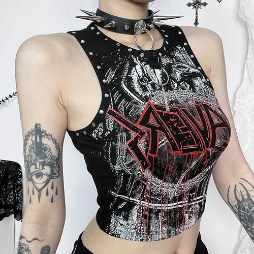 Women's Vest Tank Tops Sexy Punk Printing