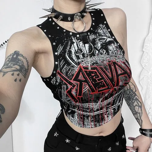 Women's Vest Tank Tops Sexy Punk Printing