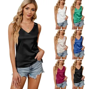 Women's Vest Tank Tops Simple Style Solid Color