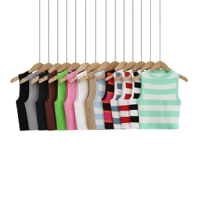 Women's Vest Tank Tops Streetwear Color Block