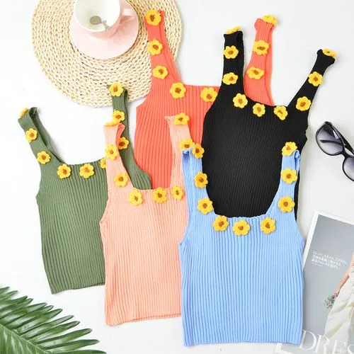 Women's Vest Tank Tops Vacation Simple Style Stripe Flower