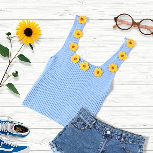 Women's Vest Tank Tops Vacation Simple Style Stripe Flower