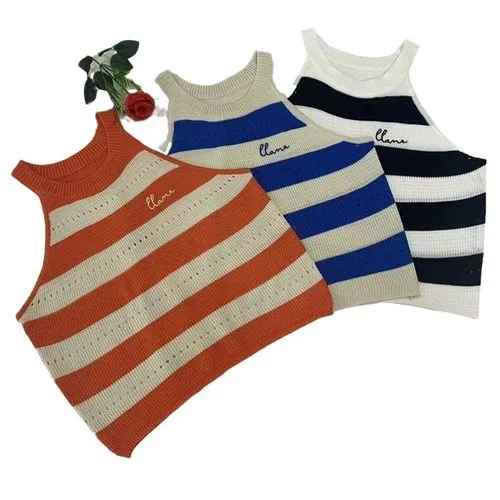 Women's Vest Tank Tops Vacation Stripe