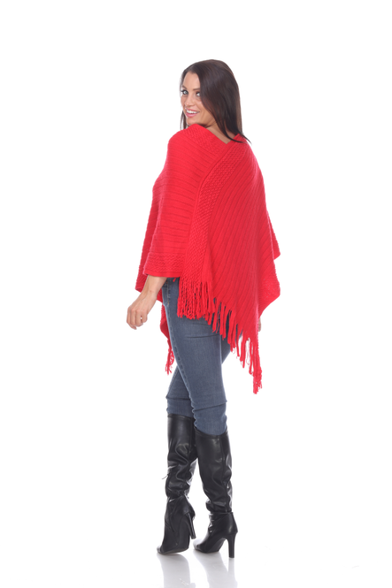 Women's Fringe Poncho Sweater